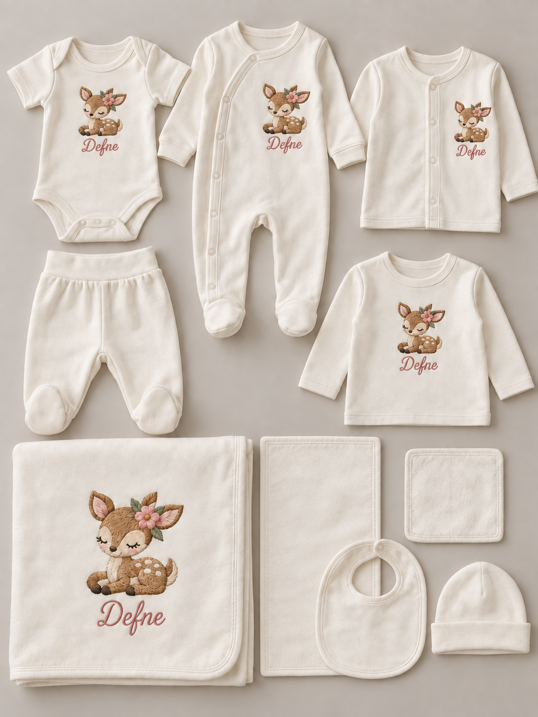 10'lu Hastane Çıkışı Seti 100% Organik Cotton