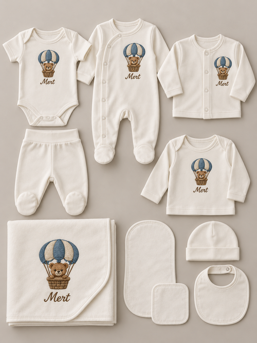 10'lu Hastane Çıkışı Seti 100% Organik Cotton
