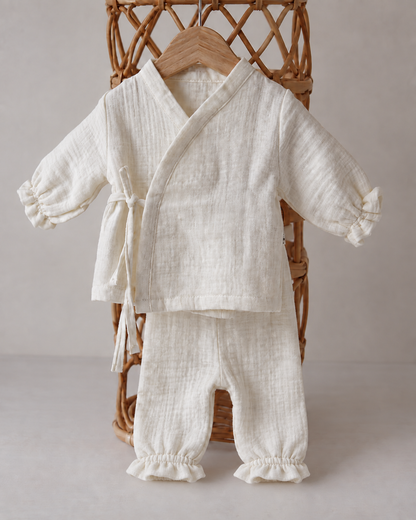 Müslin İsimli Hastane Çıkış Seti 100% Organik Cotton