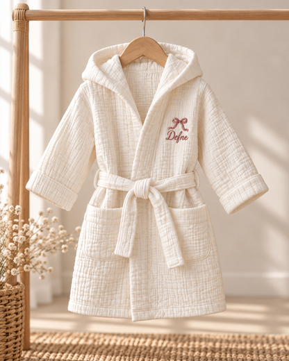 Müslin İsimli Bornoz 100% Organik Cotton